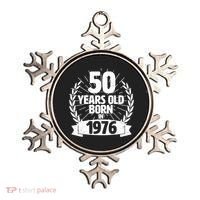 50th Birthday 50 Years Old Born In 1976 Wreath Banner  Ornament thumb 0