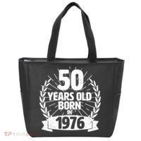 50th Birthday 50 Years Old Born In 1976 Wreath Banner  Tote Bag thumb 0