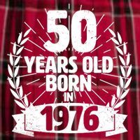 50th Birthday 50 Years Old Born In 1976 Wreath Banner  Women's Flannel Plaid Pajama Pants thumb 2
