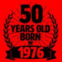 50th Birthday 50 Years Old Born In 1976 Wreath Banner  Santa Hat thumb 1