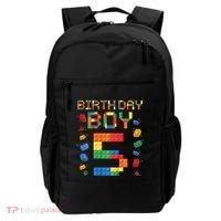 5th Birthday 5 Years Old Block Building Gift Backpack thumb 0