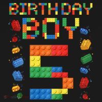 5th Birthday 5 Years Old Block Building Gift Backpack thumb 2
