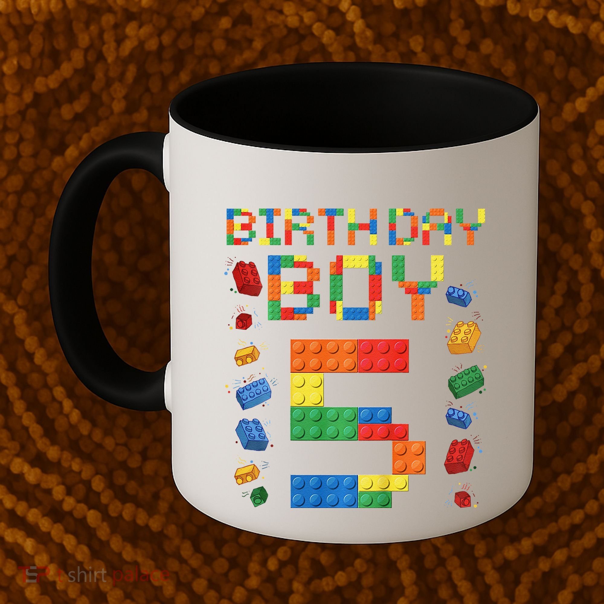 5th Birthday 5 Years Old Block Building Gift Coffee Mug