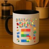5th Birthday 5 Years Old Block Building Gift Coffee Mug thumb 4