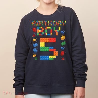 5th Birthday 5 Years Old Block Building Gift Women's Sweatshirt