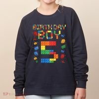 5th Birthday 5 Years Old Block Building Gift Women's Sweatshirt thumb 0