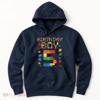 5th Birthday 5 Years Old Block Building Gift Hoodie thumb 0