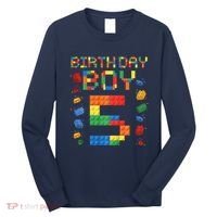 5th Birthday 5 Years Old Block Building Gift Long Sleeve Shirt thumb 0