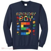 5th Birthday 5 Years Old Block Building Gift Sweatshirt thumb 0