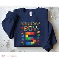 5th Birthday 5 Years Old Block Building Gift Sweatshirt thumb 2