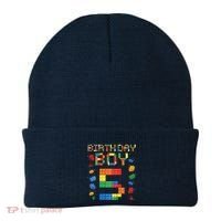 5th Birthday 5 Years Old Block Building Gift Beanie thumb 0