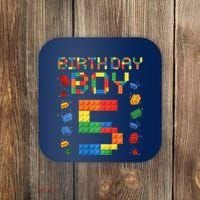 5th Birthday 5 Years Old Block Building Gift Coaster thumb 0