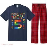 5th Birthday 5 Years Old Block Building Gift Pajama Set thumb 0