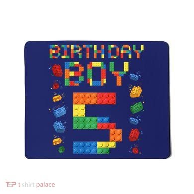 5th Birthday 5 Years Old Block Building Gift Mousepad