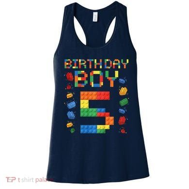 5th Birthday 5 Years Old Block Building Gift Women's Tank Top