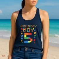 5th Birthday 5 Years Old Block Building Gift Women's Tank Top thumb 2