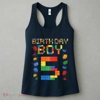 5th Birthday 5 Years Old Block Building Gift Women's Tank Top thumb 3