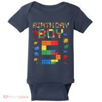 5th Birthday 5 Years Old Block Building Gift Baby Bodysuit thumb 0