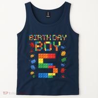 5th Birthday 5 Years Old Block Building Gift Tank Top thumb 2