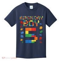 5th Birthday 5 Years Old Block Building Gift Kids T-Shirt thumb 0
