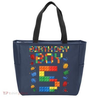 5th Birthday 5 Years Old Block Building Gift Tote Bag