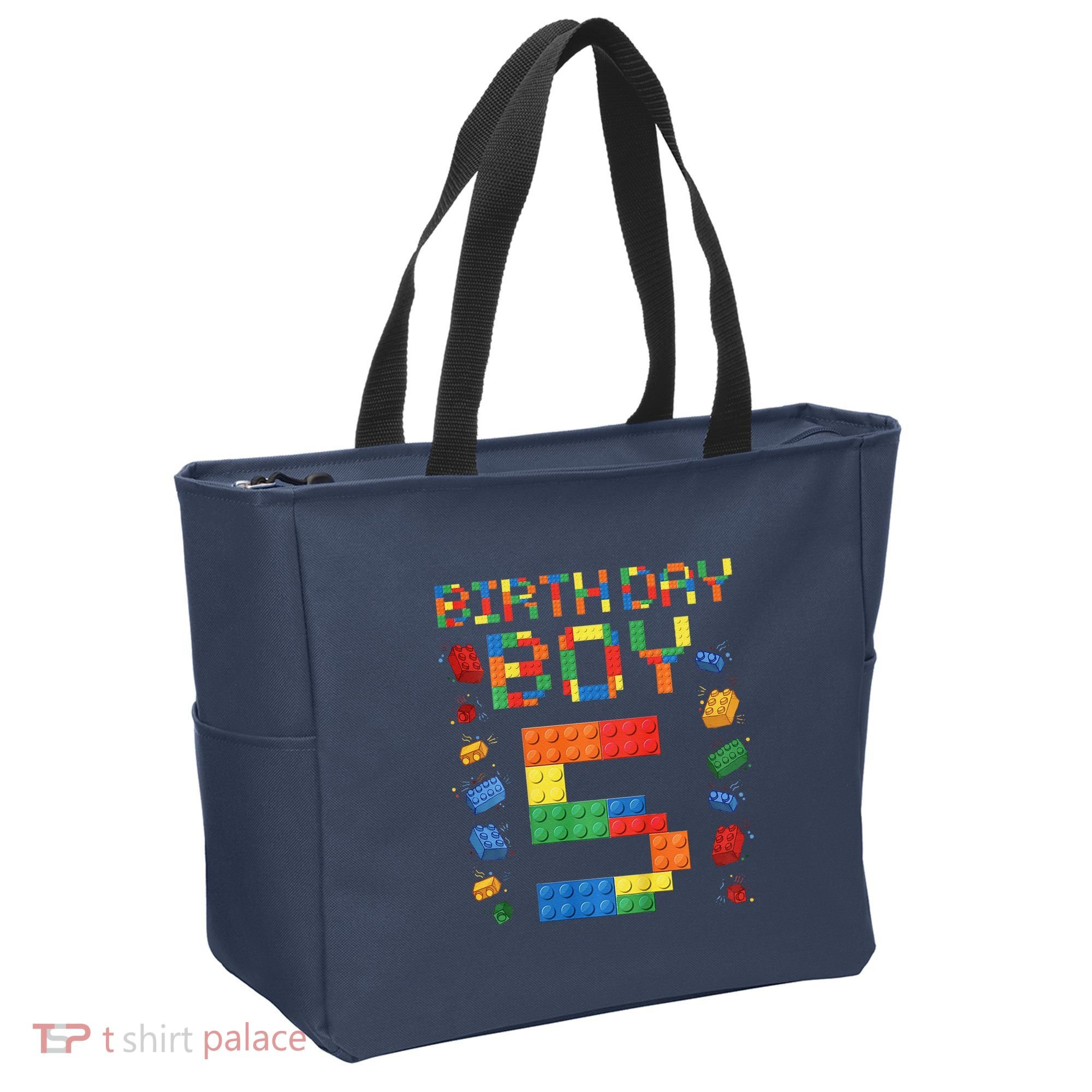 5th Birthday 5 Years Old Block Building Gift Tote Bag