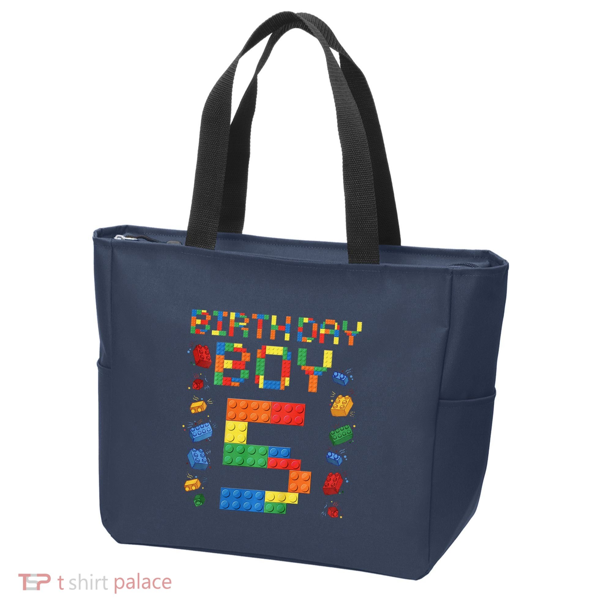 5th Birthday 5 Years Old Block Building Gift Tote Bag