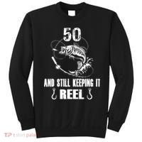 50th Birthday And Still Keeping It Reel Fishing Sweatshirt thumb 0