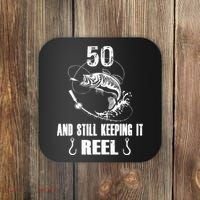 50th Birthday And Still Keeping It Reel Fishing Coaster thumb 0