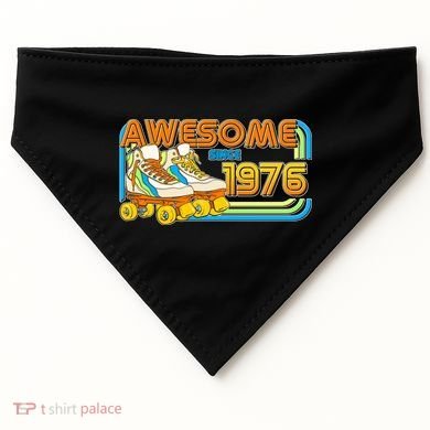 50th Birthday Awesome Since 1976 Retro Roller Skates  USA-Made Doggie Bandana