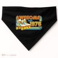 50th Birthday Awesome Since 1976 Retro Roller Skates  USA-Made Doggie Bandana thumb 0