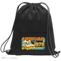 50th Birthday Awesome Since 1976 Retro Roller Skates  Sweatshirt Cinch Pack Bag thumb 0