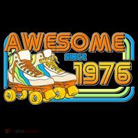 50th Birthday Awesome Since 1976 Retro Roller Skates  Bucket Hat thumb 4
