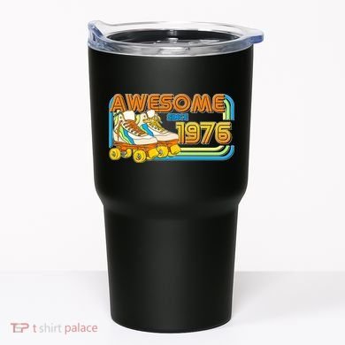 50th Birthday Awesome Since 1976 Retro Roller Skates  Tumbler