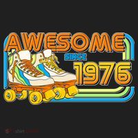 50th Birthday Awesome Since 1976 Retro Roller Skates  Tumbler thumb 3