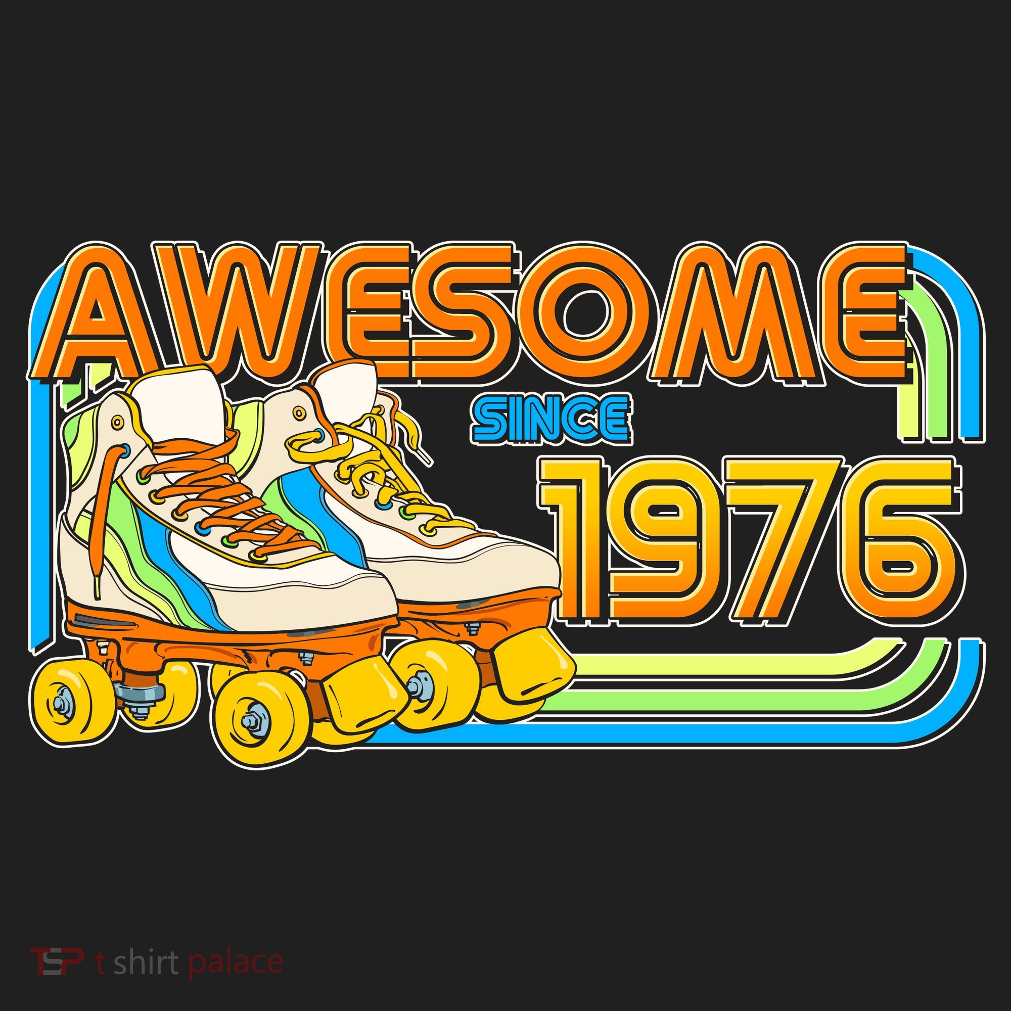 50th Birthday Awesome Since 1976 Retro Roller Skates  Hat