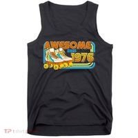 50th Birthday Awesome Since 1976 Retro Roller Skates  Tank Top thumb 0