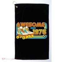 50th Birthday Awesome Since 1976 Retro Roller Skates  Golf Towel thumb 0