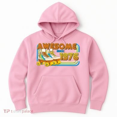 50th Birthday Awesome Since 1976 Retro Roller Skates  Hoodie