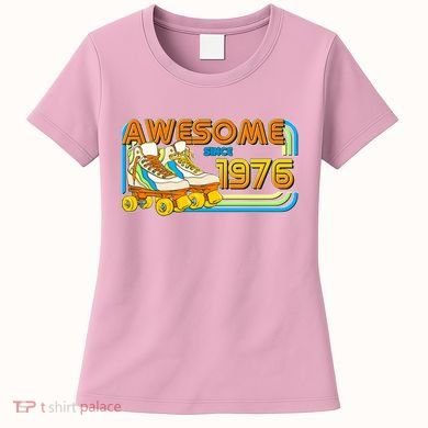 50th Birthday Awesome Since 1976 Retro Roller Skates  Women's T-Shirt