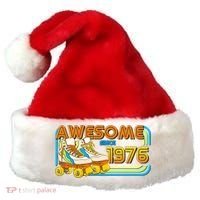 50th Birthday Awesome Since 1976 Retro Roller Skates  Santa Hat thumb 0