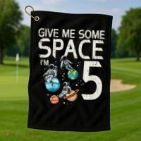 5th Birthday Astronaut Give Me Space 5 Year Old Golf Towel thumb 1