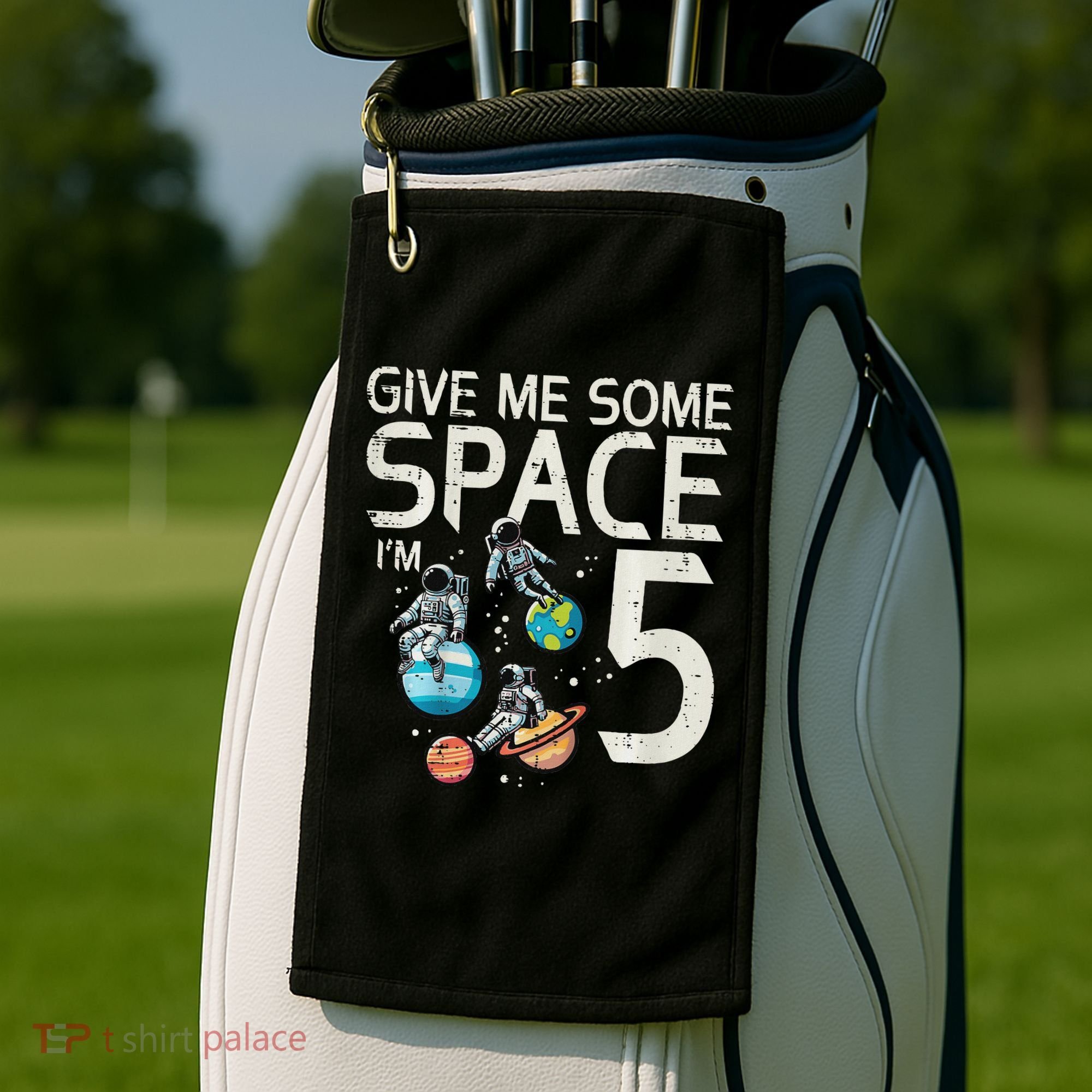 5th Birthday Astronaut Give Me Space 5 Year Old Golf Towel
