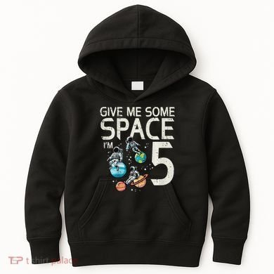 5th Birthday Astronaut Give Me Space 5 Year Old Kids Hoodie