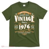 50th Birthday Age Perfectly Original Parts Vintage Made In 1976 Premium Quality T-Shirt thumb 0