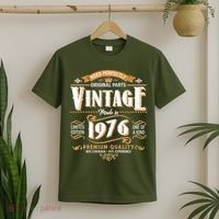 50th Birthday Age Perfectly Original Parts Vintage Made In 1976 Premium Quality T-Shirt thumb 2