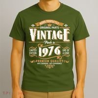 50th Birthday Age Perfectly Original Parts Vintage Made In 1976 Premium Quality T-Shirt thumb 3