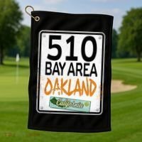 510 Bay Area Oakland California Golf Towel thumb 1
