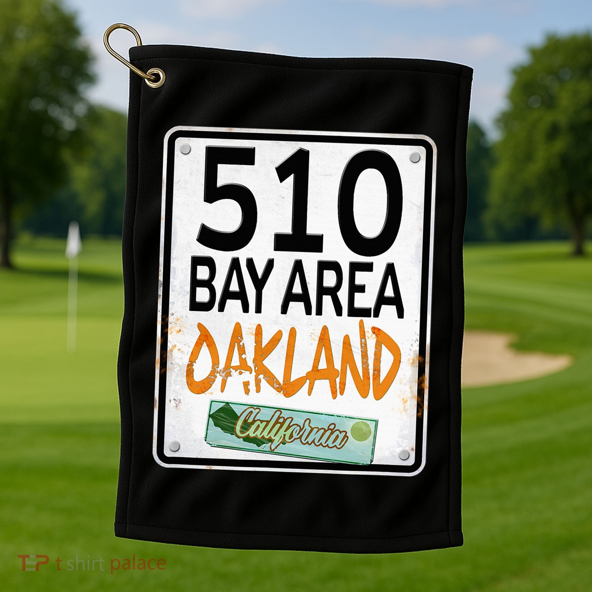 510 Bay Area Oakland California Golf Towel
