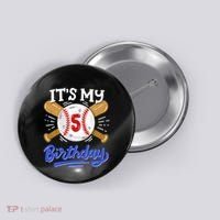 5th Baseball Birthday Party Sport Fan 5 Years Old Button thumb 0